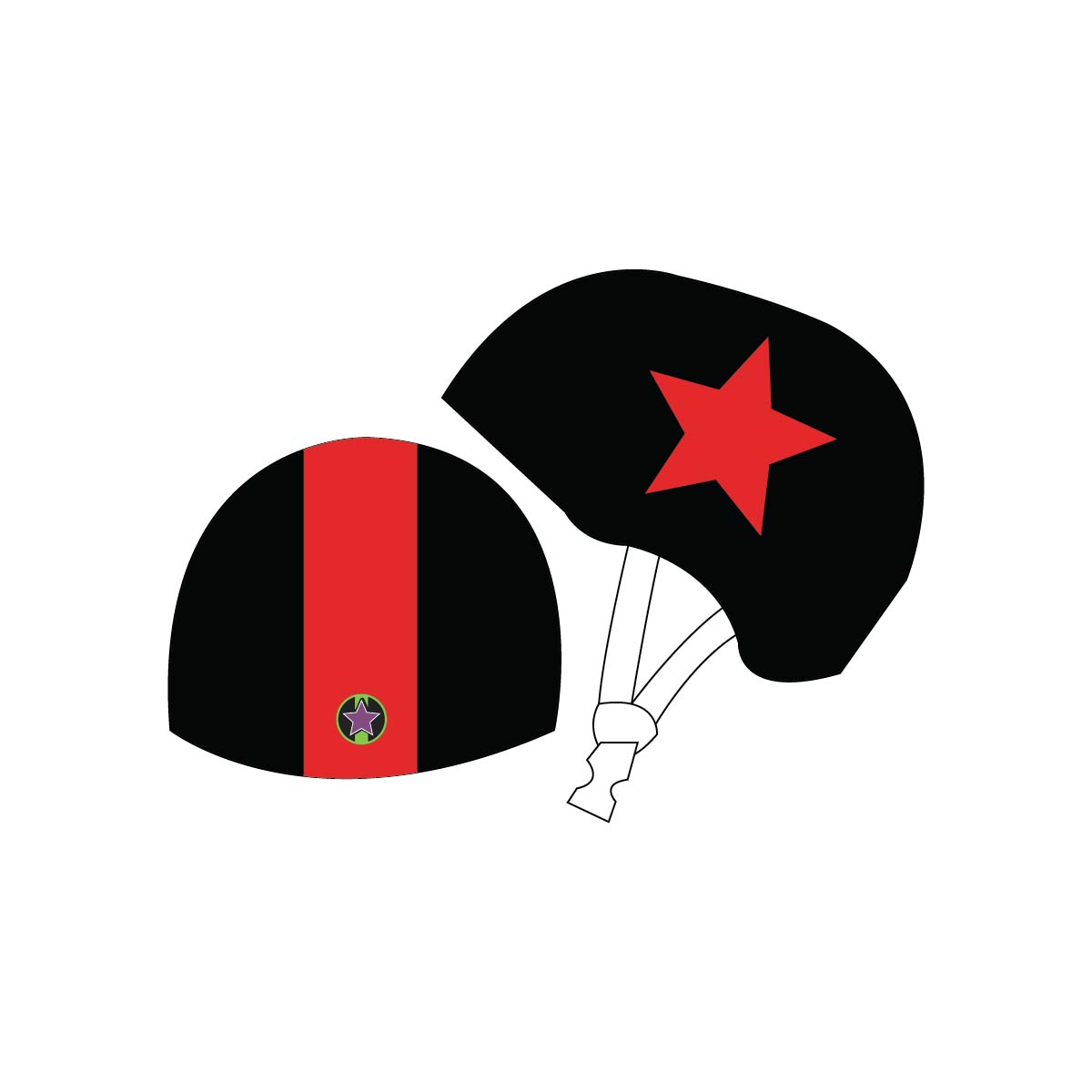 Strong Island Derby Revolution - Roller Derby - Helmet Cover Set - Regular
