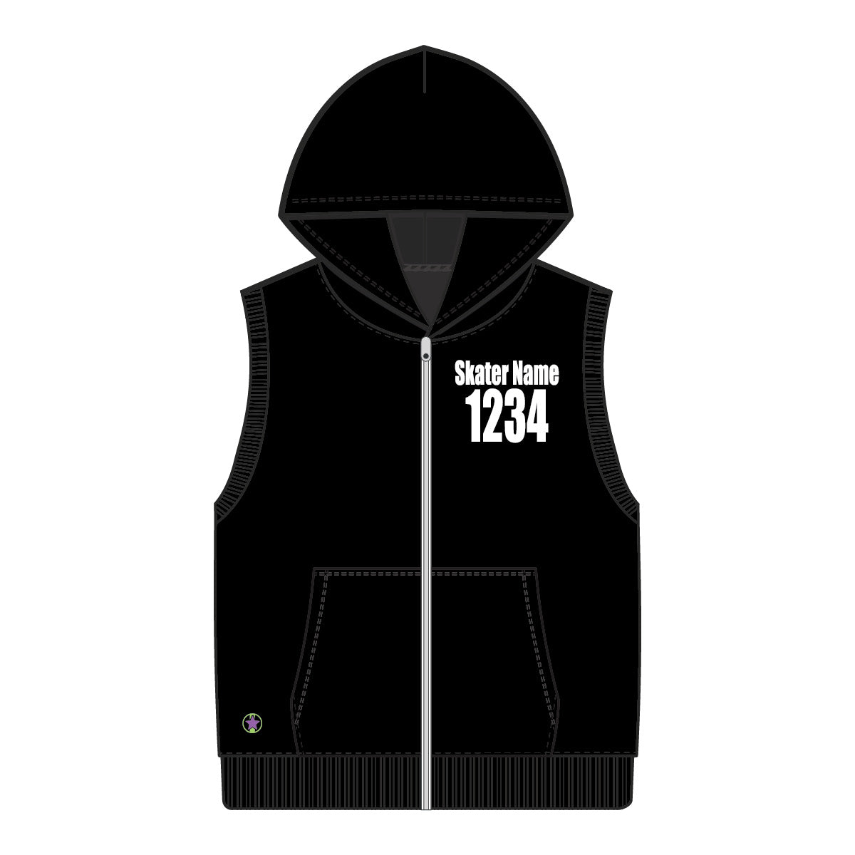Bridge City Bruisers JR - Roller Derby - Sleeveless Hoodie