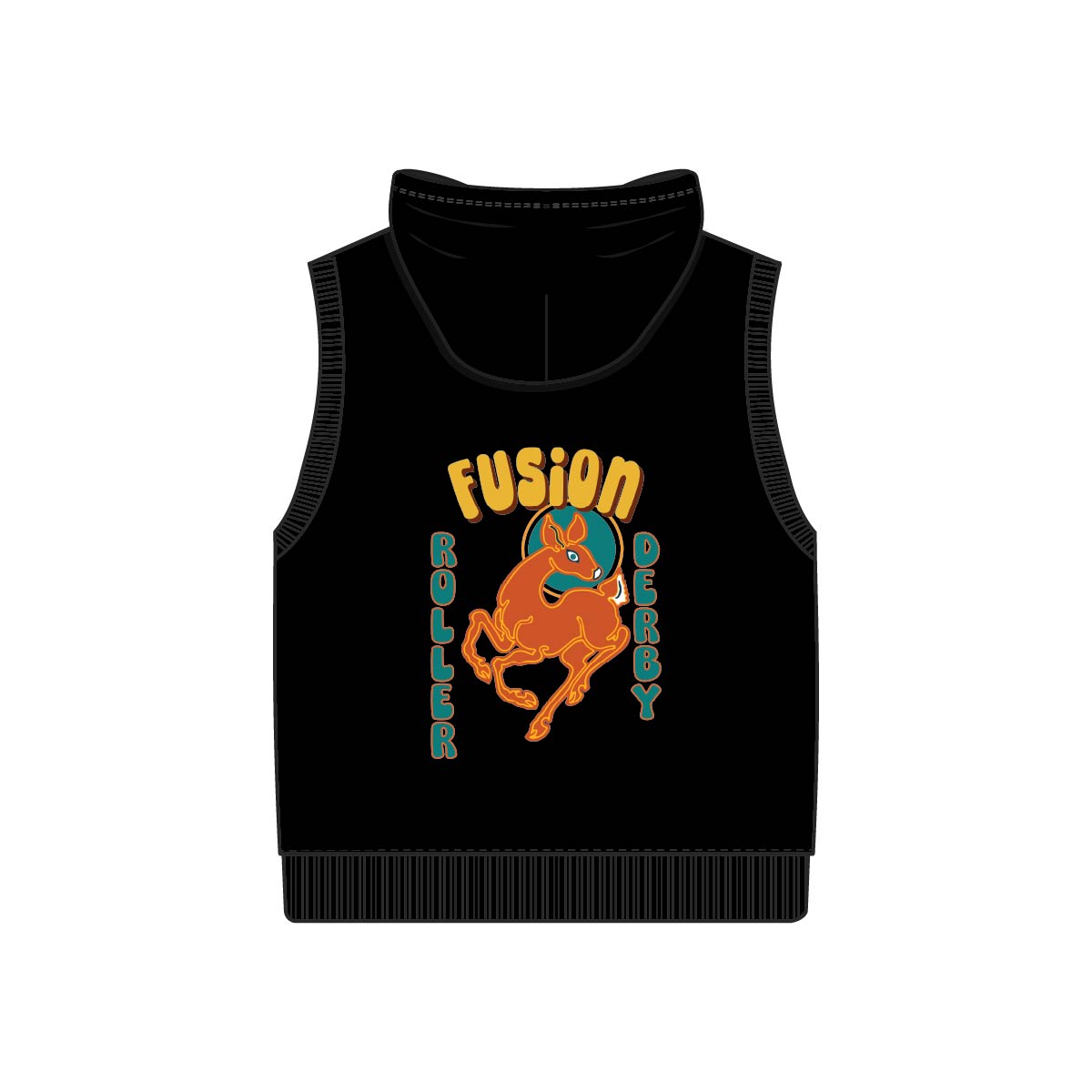 Fusion - Roller Derby - Sleeveless Hoodie