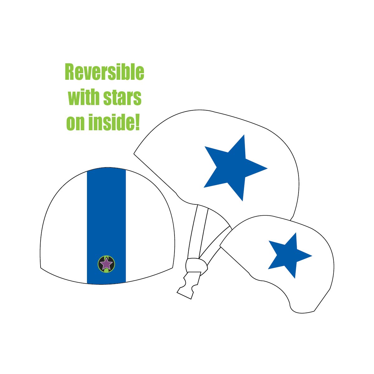 Jet City Roller Derby - Roller Derby - Helmet Cover Set - Reversible