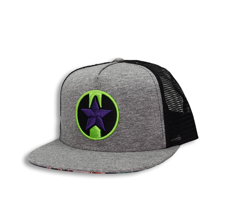 Grey Happy Travels Hat
