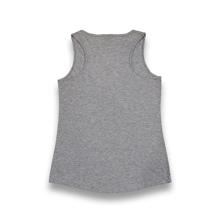 Pivotstar Classic Grey Tank top with racerback design, made from soft, breathable fabric for activewear or casual wear.