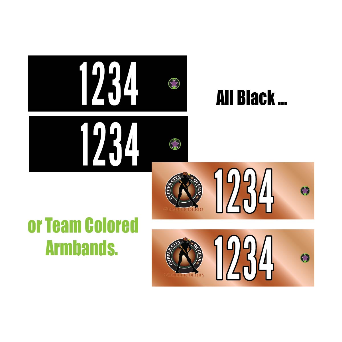 Copper City - Roller Derby - Armbands