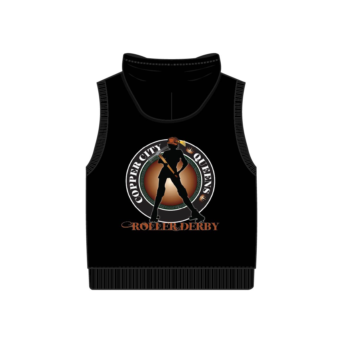 Copper City - Roller Derby - Sleeveless Hoodie