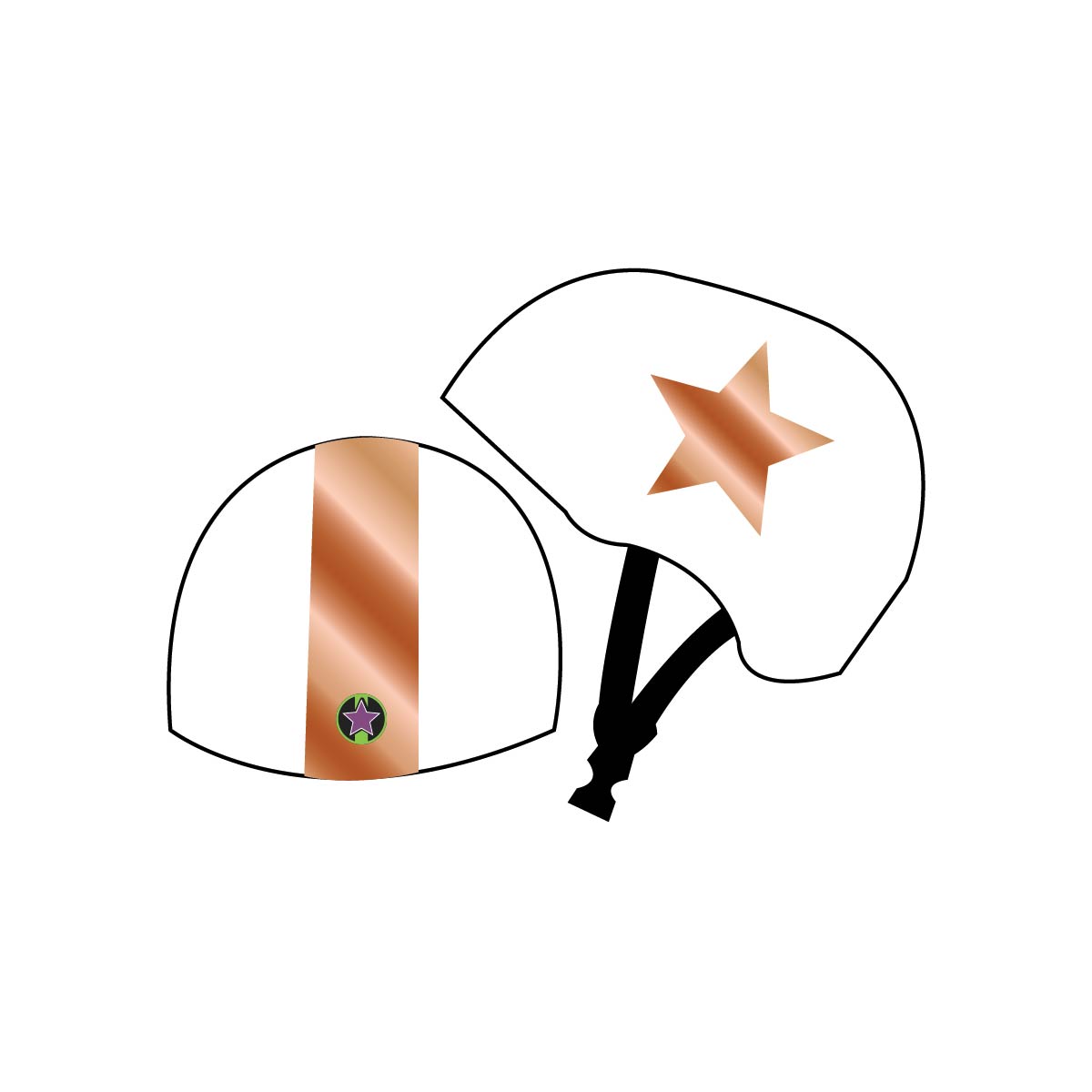 Copper City - Roller Derby - Helmet Cover Set - Regular