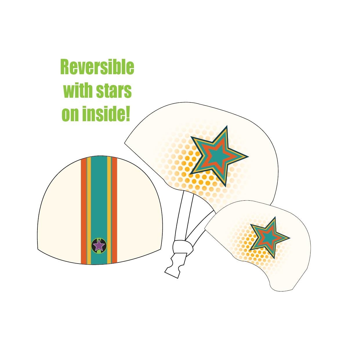 Fusion  - Roller Derby - Helmet Cover Set - Reversible