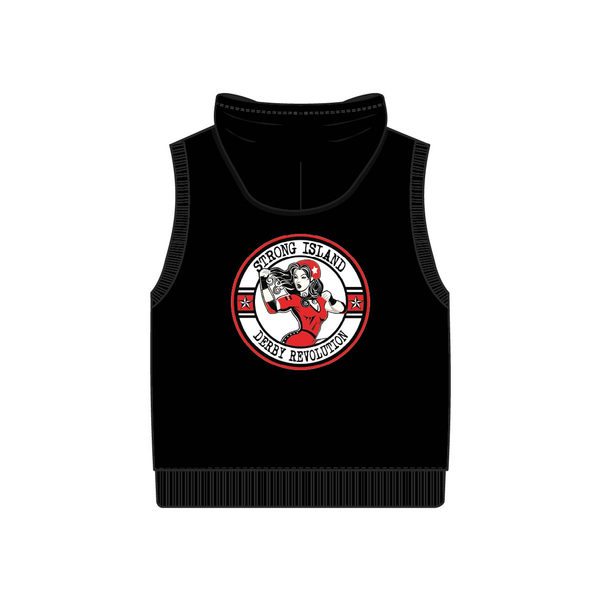 Strong Island Derby Revolution - Roller Derby - Sleeveless Hoodie