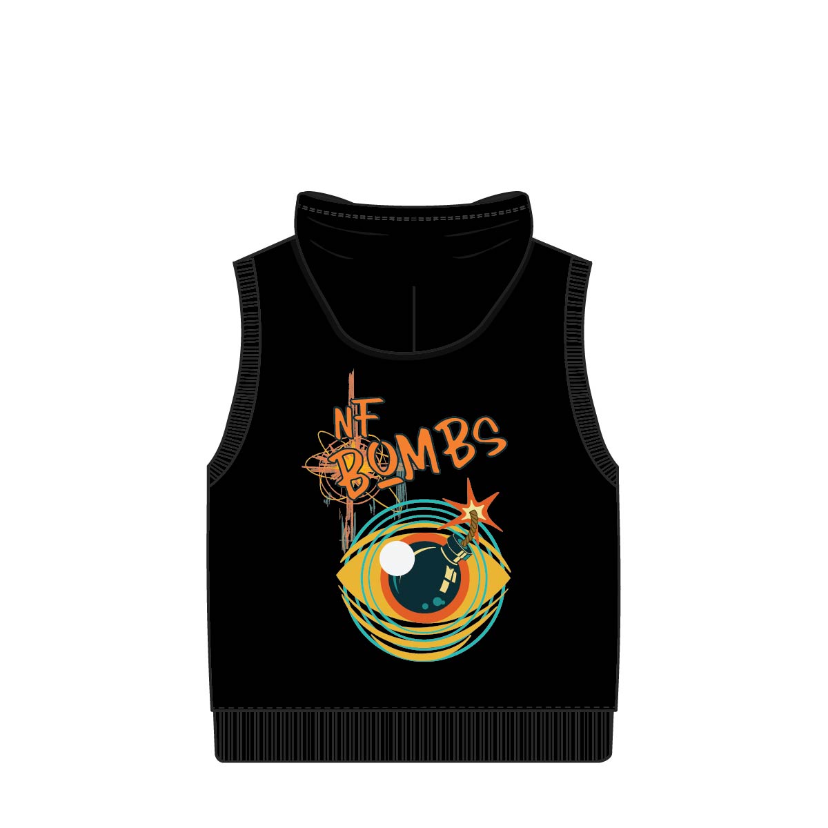 Bombs - Roller Derby - Sleeveless Hoodie