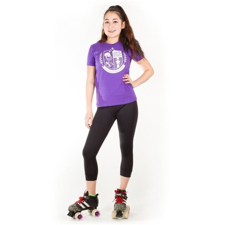 JR Crest T-Shirt Purple and White