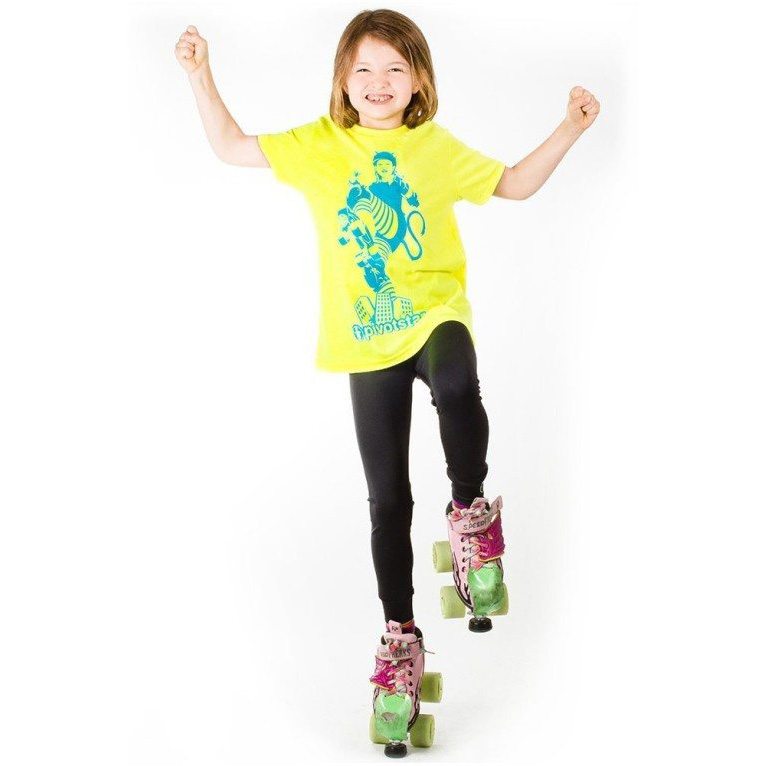 JR Tiki T-Shirt Neon Yellow and Blue
